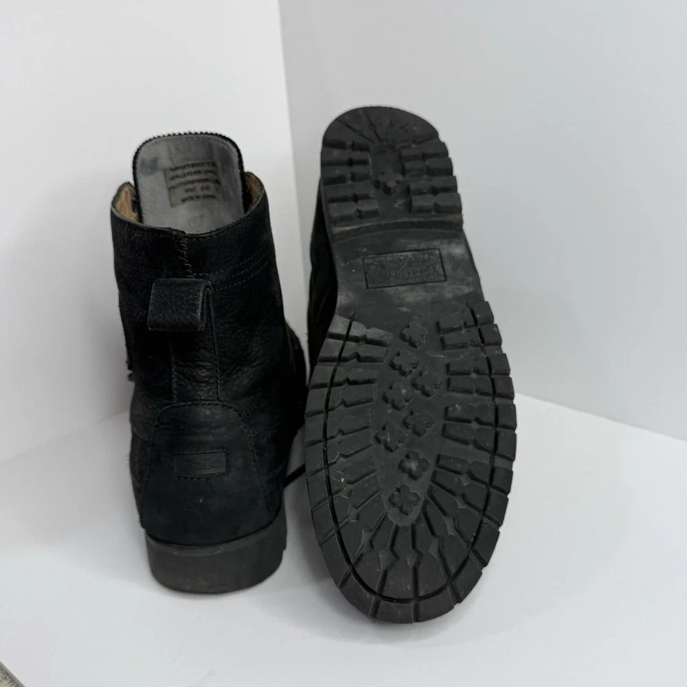 2019 Ranger Gold Thread/Buckle POLO Ralph Lauren Black Grain Leather Boots Sz 11